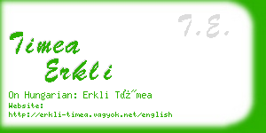 timea erkli business card